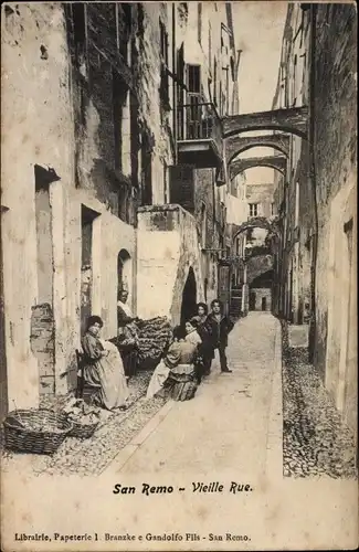 Ak San Remo Ligurien, Vieille Rue