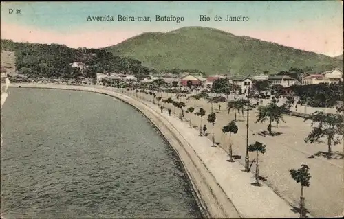 Ak Botafogo Rio de Janeiro Brasilien, Avenida Beira-mar