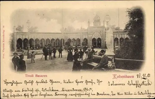 Ak København Kopenhagen Dänemark, Tivoli Basaren