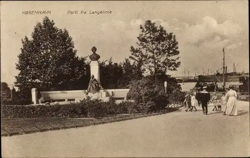Ak København Kopenhagen Dänemark, Parti fra Langelinie