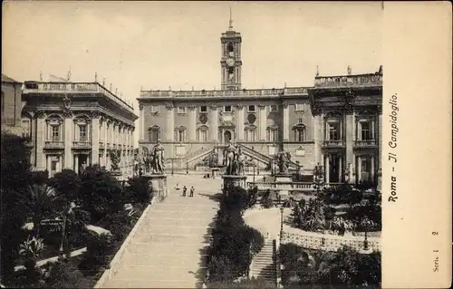 Ak Roma Rom Lazio, Campidoglio, Kapitolsplatz
