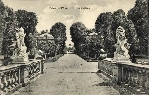 Ak Beloeil Wallonien Hennegau, L'Avant Cour du Chateau