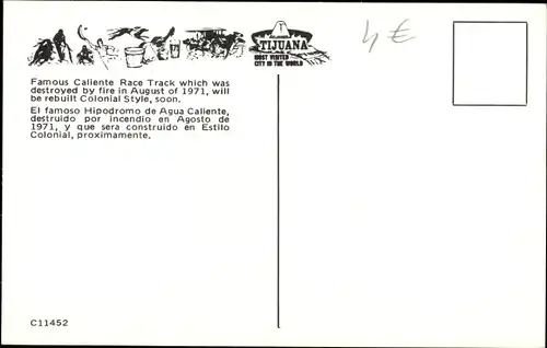 Ak Tijuana Mexiko, Caliente Race Track, Pferderennen
