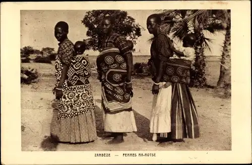 Ak Sambia, Femmes ma Rotse, Frauen, Tragetücher