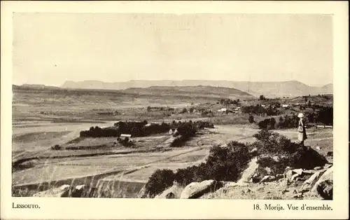 Ak Morija Lesotho, Vue d'ensemble, Ortschaft mit Landschaftsblick