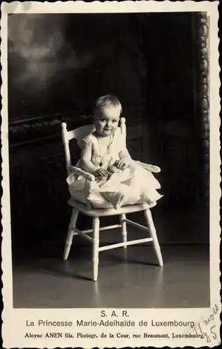 Ak Prinzessin Marie Adelheid von Luxemburg, Portrait