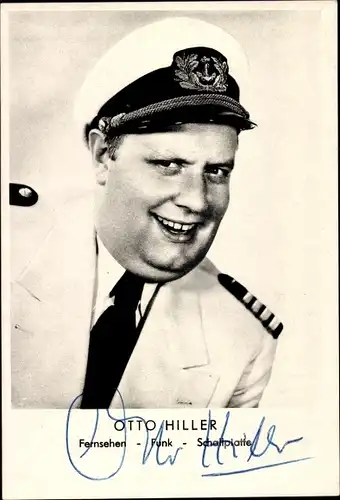 Ak Sänger Otto Hiller, Portrait, Uniform, Autogramm