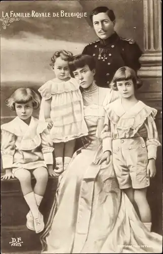 Ak König Albert I. von Belgien, Königin Elisabeth, Leopold, Charles, Marie
