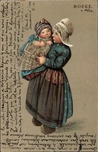 Ak Kinder in niederländischen Trachten