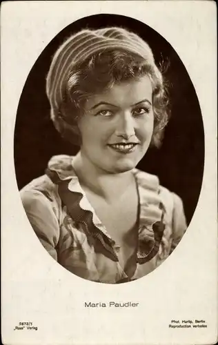 Ak Schauspielerin Maria Paudler, Portrait, Ross Verlag 5672/1