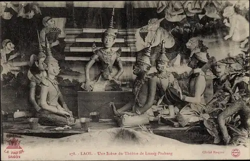 Ak Laos, Une Scene du Theatre de Luang Prabang