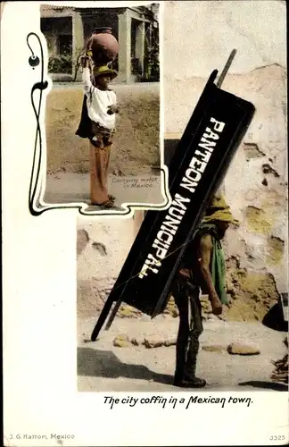 Ak Mexiko, The city coffin, Panteon Municipal, Carrying water