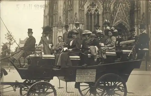 Foto Ak Köln am Rhein, Auto-Rundfahrt, Dom