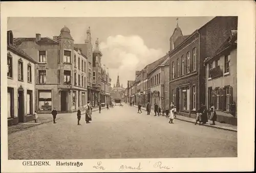 Ak Geldern am Niederrhein, Hartstraße, Passanten