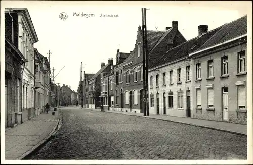 Ak Maldegem Ostflandern, Statiestraat