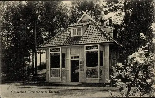Ak Ostseebad Timmendorfer Strand, Konditorei Café Müller