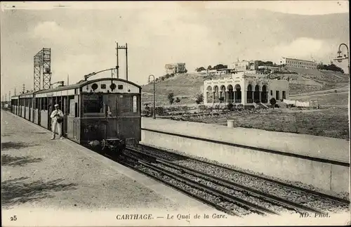 Ak Carthage Karthago Tunesien, Le Quai de la Gare