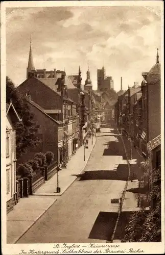 Ak Sankt Ingbert im Saarland, Kaiserstraße, Sudhochhaus d. Braurei Becker