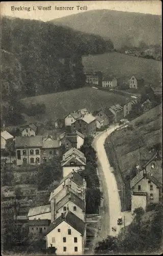 Ak Eveking Werdohl im Sauerland, Luftbild vom Ort
