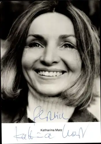 Ak Schauspielerin Katharina Matz, Portrait, Autogramm