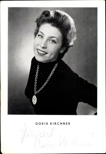 Ak Schauspielerin Doris Kirchner, Portrait, Autogramm, Film Ich und Du