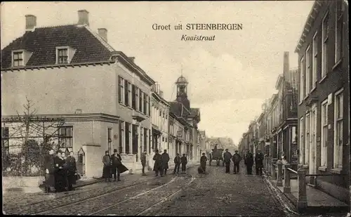 Ak Steenbergen Nordbrabant Niederlande, Kaaistraat