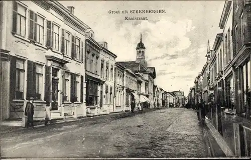 Ak Steenbergen Nordbrabant Niederlande, Kaaistraat