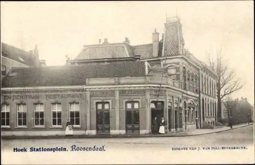 Ak Roosendaal Nordbrabant Niederlande, Hoek Stationsplein