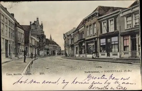 Ak Roosendaal Nordbrabant Niederlande, Marktstraat