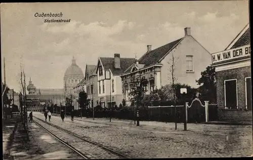 Ak Oudenbosch Nordbrabant, Stationstraat