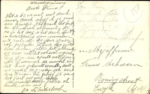 Ak Oudenbosch Nordbrabant, Fenkelstraat