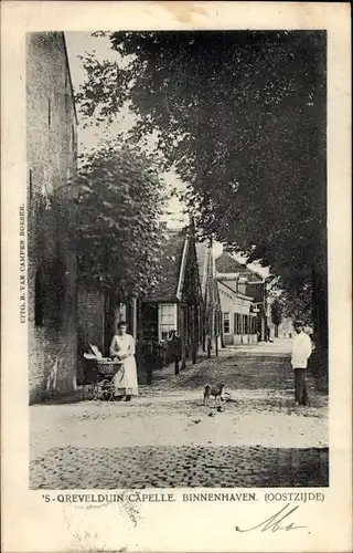 Ak 's Grevelduin Capelle Nordbrabant Niederlande, Binnenhaven, Straßenpartie