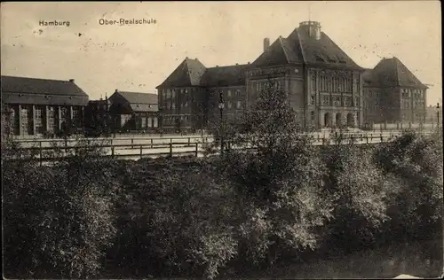 Ak Hamburg, Blick zur Oberrealschule