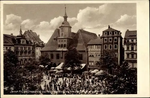 Ak Jena in Thüringen, Frühschoppen vor der Ratszeise im Rathaus am Markt