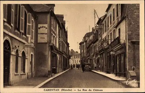 Ak Carentan Manche, La Rue du Chateau