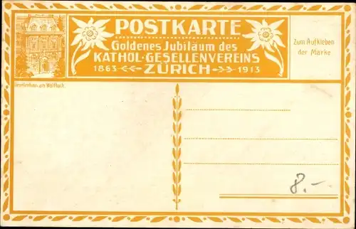 Ak Zürich Stadt Schweiz, Goldenes Jubiläum des Katholischen Gesellenvereins 1913