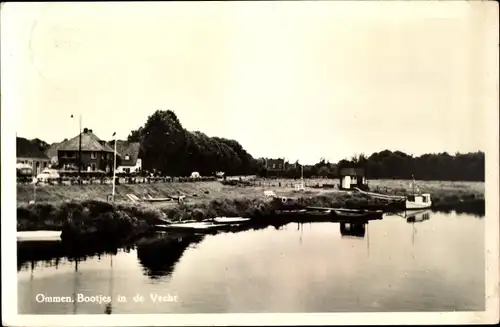 Ak Ommen Overijssel Niederlande, Bootjes in de Vecht