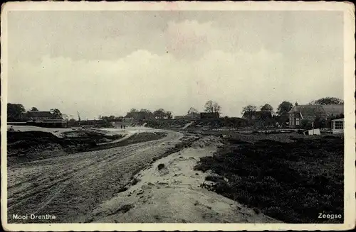 Ak Zeegse Drenthe, Straße, Wohnhäuser