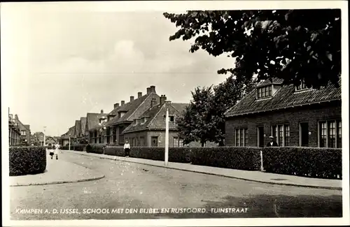 Ak Krimpen aan den IJssel Südholland, School met den Bijbel en Rustoord Tuinstraat