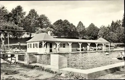 Ak Falkenau Flöha in Sachsen, Naturbad, Schwimmbad