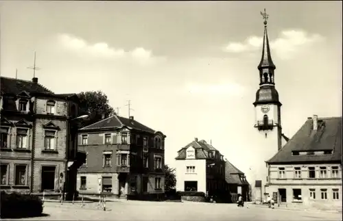 Ak Siebenlehn Großschirma in Sachsen, Platz, Kirche