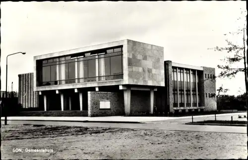 Ak Son en Breugel Nordbrabant, Gemeentehuis