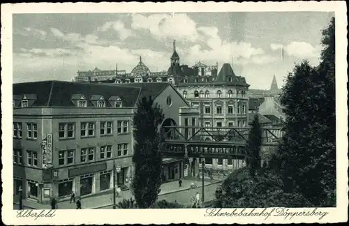 Ak Elberfeld Wuppertal in Nordrhein Westfalen, Schwebebahnhof Döppersberg