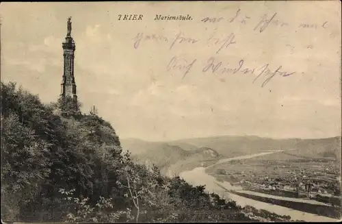 Ak Trier an der Mosel, Mariensäule