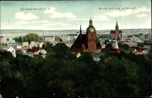 Ak Brandenburg an der Havel, Blick auf die Altstadt