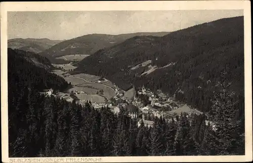 Ak Sankt Blasien im Schwarzwald, Blick von der Preensruhe, Panorama