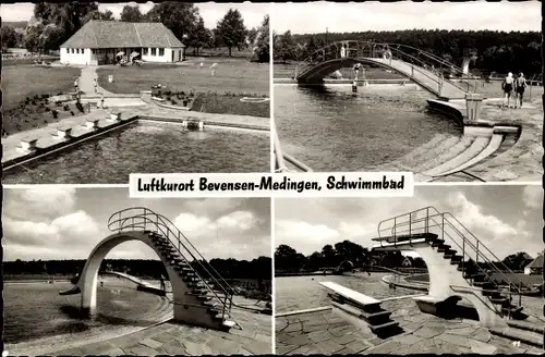 Ak Medingen Bad Bevensen in Niedersachsen, Schwimmbad
