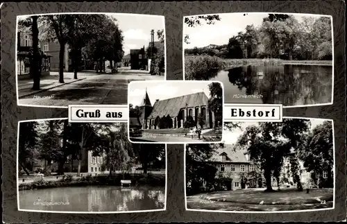 Ak Ebstorf in der Lüneburger Heide, Kirche, Hauptstraße, Mühlenteich, Landbauschule, Kloster