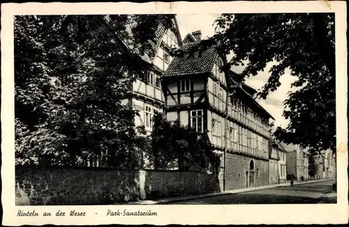 Ak Rinteln an der Weser, Park Sanatorium