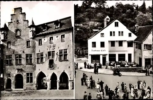 Ak Bad Münstereifel in Nordrhein Westfalen, Rathaus, Rathaus-Cafe